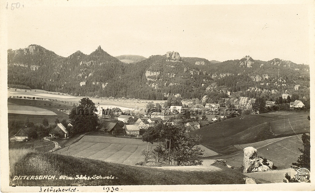 Jetichovice
datovno 1930

Dittersbach. Bhm.Schs.Schweiz

Kunstanstalt Kgler Rumburg

Photokarte 1927