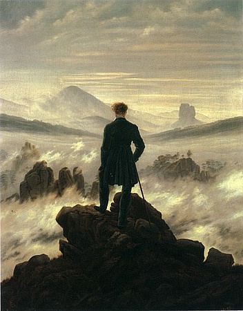 Caspar David Friedrich: Poutnk nad moem mlh, 1818. 