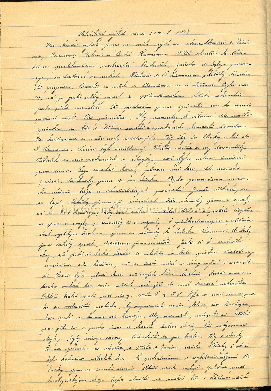 Oddlov vlet 3.-4.5.1947
