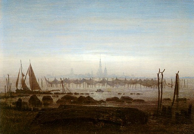 Caspar David Friedrich: Greifswald za svitu msce
