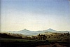 Caspar David Friedrich: esk krajina s horou Mileovka