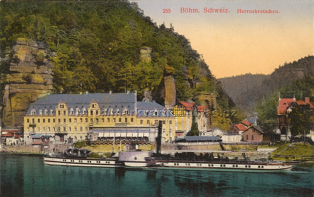Hensko, esk vcarsko.
Bhm. Schweiz. Herrnskretschen.

255

Graph. Kunstanstalt Trau & Schwab, Dresden-A.
