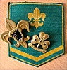 dv odznak z Markvartic 1945-49, nivka zstupce vedoucho oddlu z let 1945-49, lilie z let 1968-70